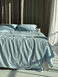 Cotton Blue Duvet Cover Zipper Closure, Natural 100% Cotton Twin XL, Queen, King and Custom Size